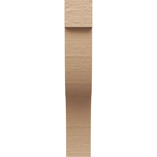 4in. W X 8in. D X 24in. H Series 2 Thin Garner Rough Cedar Woodgrain TimberThane Corbel, Primed Tan